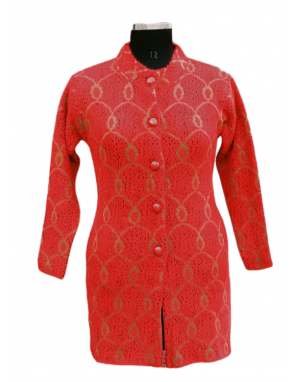 Women Long coat Red designer long coat
